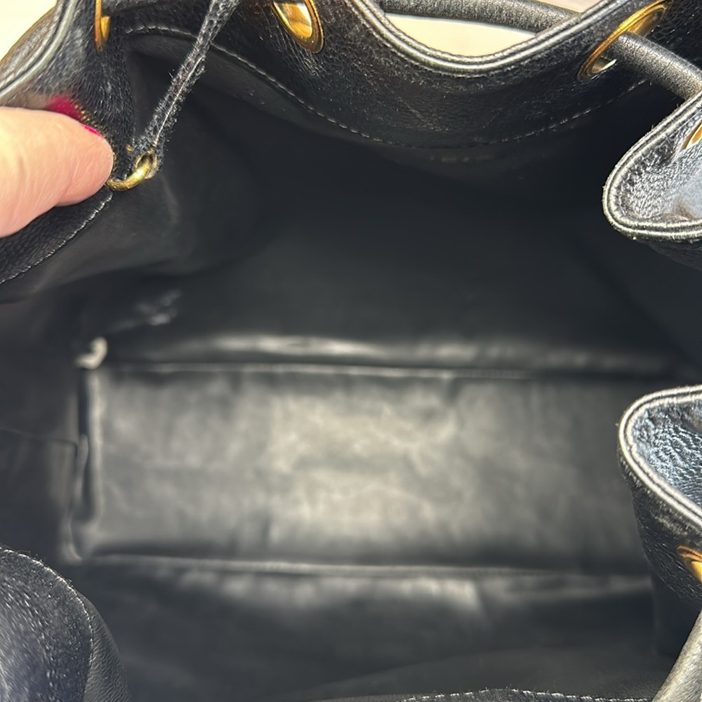 Chanel CC Black Leather Bucket Bag - Picture 11 of 16